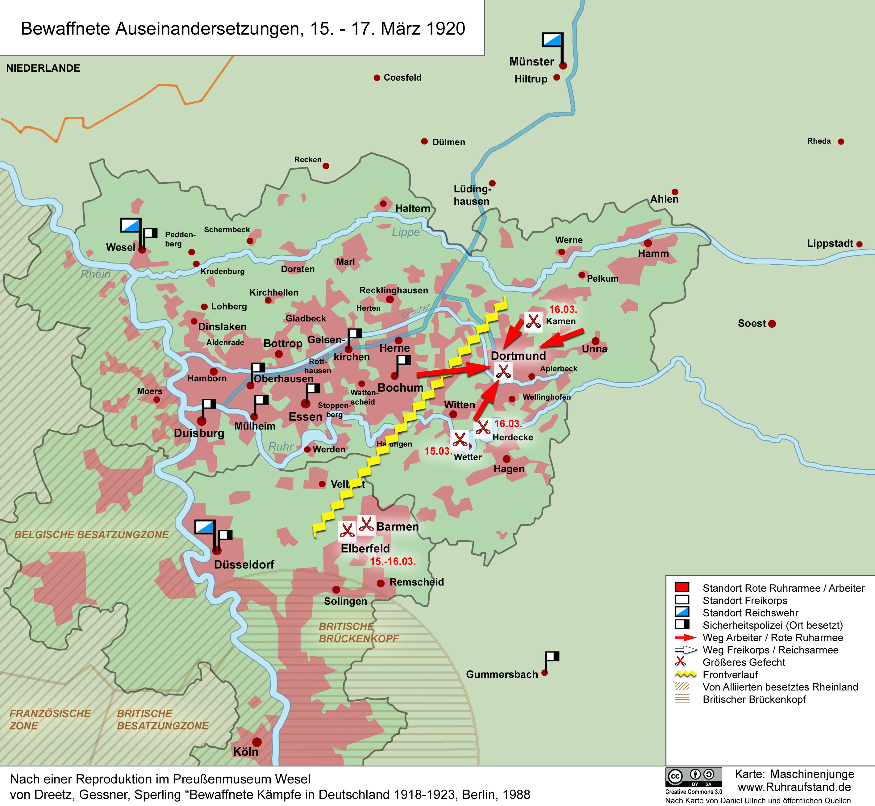 Bewaffnete Auseinandersetzungen Ruhraufstand 1920